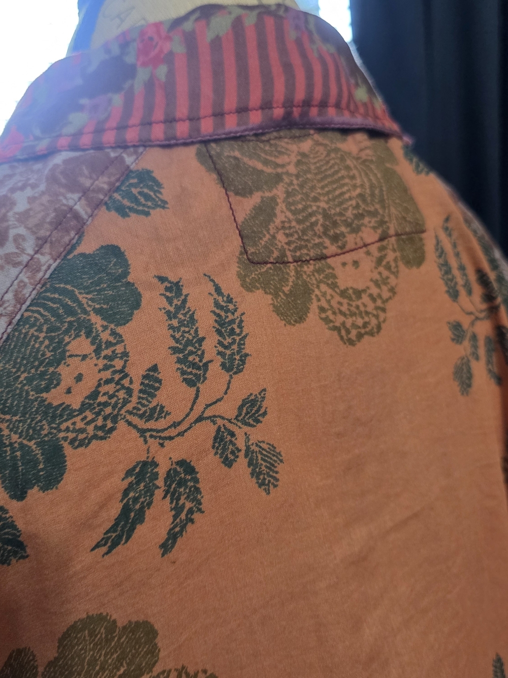 We The Free Oversized Flowy Lightweight Floral Patchwork Button-Up Shirt - Picture 7 of 12